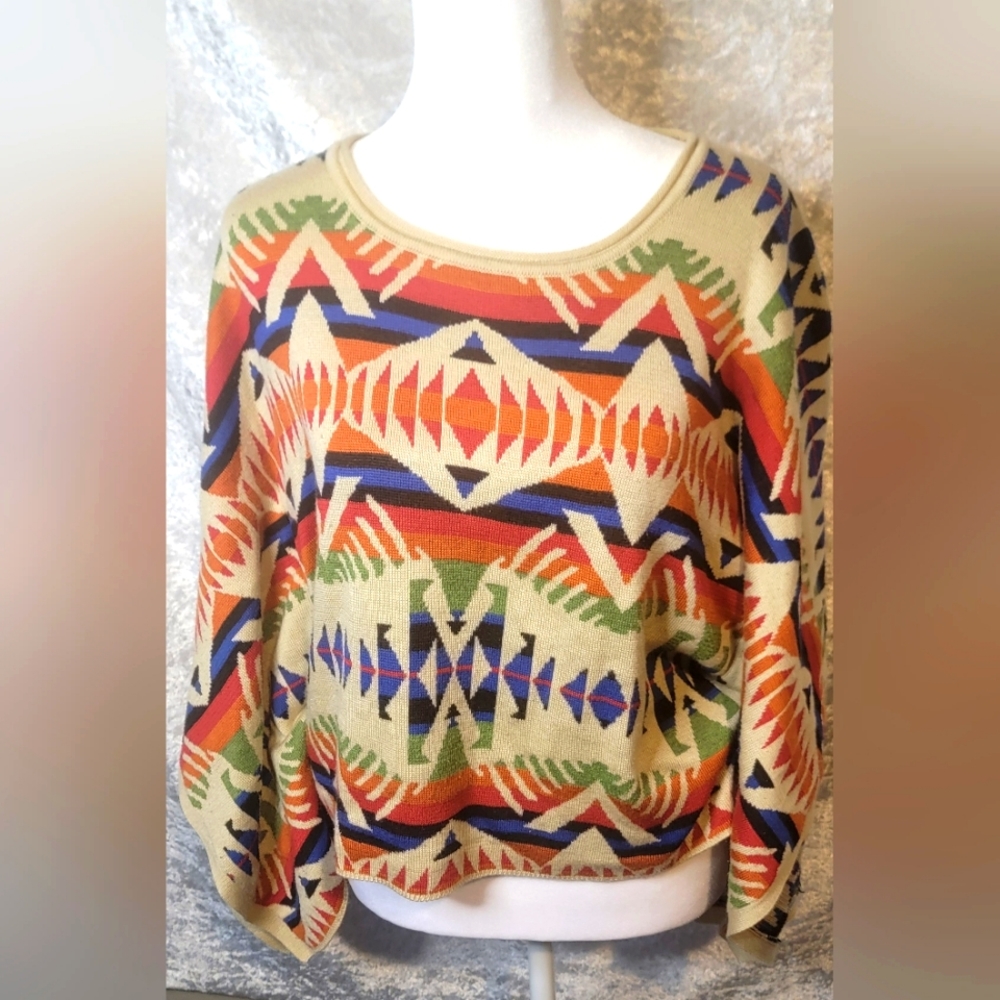 Soho Southwest Poncho Sweater size S
